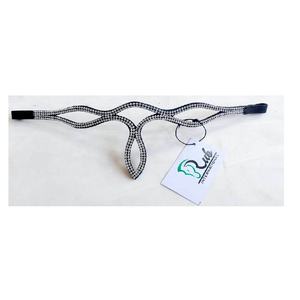 Logotipo personalizado 2mm Banda de cuero para las cejas Jinete ecuestre occidental Equipo de diseñador cómodo en colores Black & Sierr Crystal Horse - Product Image 3