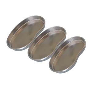 3 uds cuenco médico de acero inoxidable para riñón, herramienta Dental, bandejas curvas con forma de riñón, placa quirúrgica de 3 tamaños, acero inoxidable CE ISO - Product Image 1