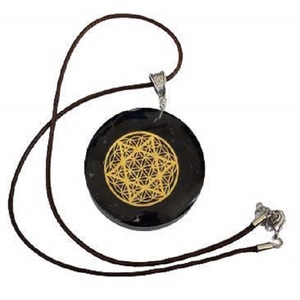 Pendentif en cuivre pur, bijou de Tourmaline noir, cadeau hydratique, Protection de méditation, orgonite - Product Image 5