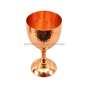 Gobelet martelé de haute qualité vin rouge métal acier inoxydable et laiton gobelet à vin martelé cuivre matériel gobelets à vin - Product Image 3