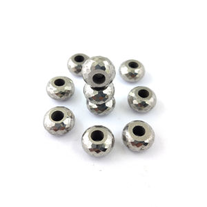 Limón cuarzo Rondelle facetado 14x8mm piedras preciosas europeo encanto perlas sueltas - Product Image 3