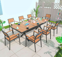 Table à manger de luxe style nordique, avec pieds en aluminium, 6/8 sièges, 8 places, Table et chaise extensibles, ensemble en bois