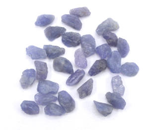 10 Uds. Piedra natal de diciembre, tanzanita de cristal azul sin tratar de alta calidad, 12-14MM, piedras preciosas sueltas violetas naturales crudas para joyería - Product Image 1