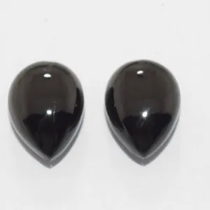 3x2mm Natural Black Spinel Smooth Pear Loose Calibrated Cabochons Gemstone Manufacturer Bulk at Wholesale Factory Price Supplier