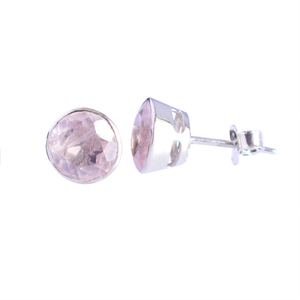Boucles d'oreilles en argent Sterling 925, bijoux faits à la main, en Quartz Rose, pierres précieuses, vente en gros, livraison gratuite - Product Image 1