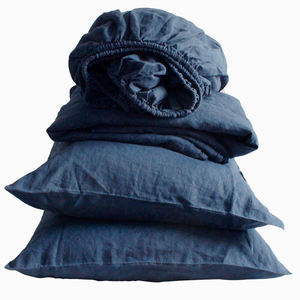 Juego de cama moderno de lino francés puro, Sábana plana bajera lavada con enzima, venta al por mayor, <span class=keywords><strong>amazon</strong></span> 100% - Product Image 2