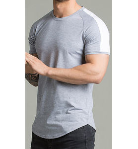 Camiseta de gimnasio informal de talla grande para hombre con logotipo personalizado de alta calidad Jersey transpirable de cuello redondo con diseño en blanco - Product Image 3