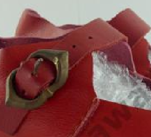 เครื่องแบบ100% หนังแท้สำหรับผู้ชายรองเท้าแฮนด์เมดสไตล์ยุคกลางสีแดง - Product Image 4