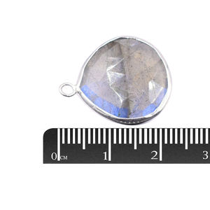 Labradorite <b>Heart</b> Shape 925 <b>Sterling</b> <b>Silver</b> Bezel <b>Silver</b> Plated 14k Gold Plated 18k Gold Plated Handmade Jewelry Making Pendant - Product Image 2