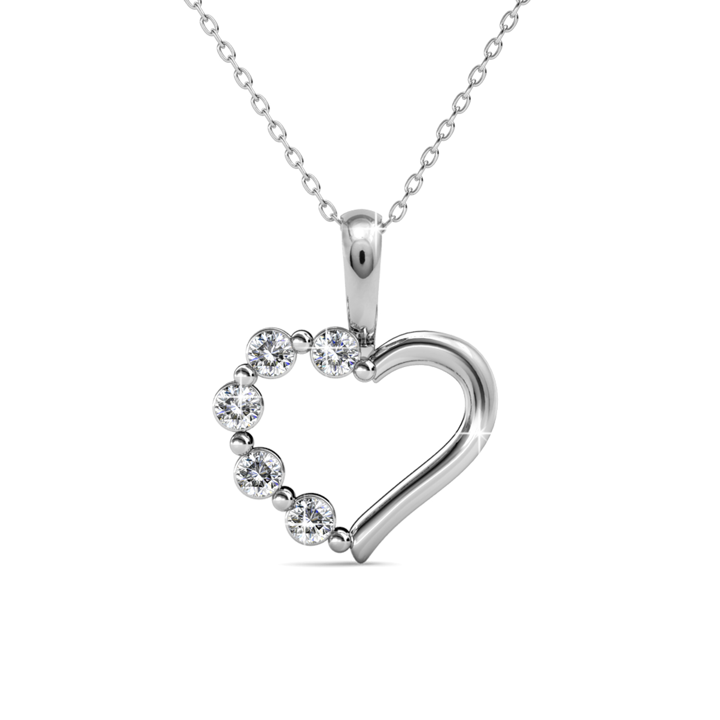 S925 With 18k White Gold Plated Necklace