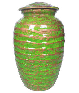 Urna de cremación de metal de nuevo diseño con acabado de textura para suministros funerarios decorativos para interiores - Product Image 3