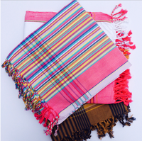 New Design Kikoy Towel Luxurious Turkish Towel with Stripe design or Fringes Customized Logo and Print Exporter in India.