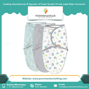 OEM Wholesale Popular Design Organic Muslin Baby Adjustable <b>Swaddle</b> Wrap - Product Image 2