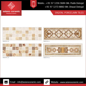 Venta caliente de fábrica Nuevo diseño Acabado brillante Azulejos de pared de cerámica digital 250x750mm para salón de banquetes. - Product Image 4