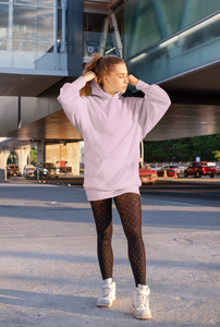 Personalizar 100% algodón polar mujer Sudadera con capucha y sudadera 320 Gsm vestido de Color sólido a cuadros para la temporada de primavera - Product Image 4