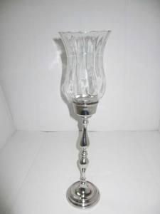 Srija เชิงเทียนเฮอริเคนสีเงินพร้อมกระจกด้านบนทำด้วยมืออลูมิเนียมและแก้วสำหรับตกแต่งบ้านงานแต่งงาน & ความสุข - Product Image 4