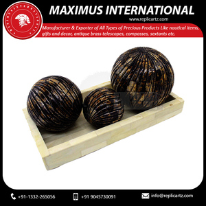 Décoration de table basse en forme de boule d'os naturel pour salon, ornement d'accentuation unique pour la maison, décoratif moderne et rustique - Product Image 6
