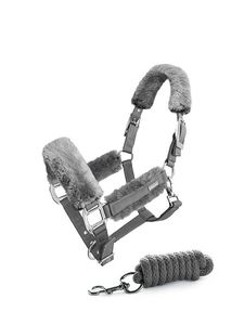 Col licou de cheval en Nylon et fourrure, boucles de quincaillerie en laiton et en acier, élégant, 2 pièces - Product Image 5