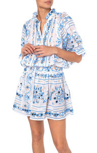 Atractivo Conjunto de Túnica de Algodón Fino de Primera Calidad para Mujer, con Estampado Geométrico Bohemio, Bordado y Trabajo con Espejos, Perfecto para la Noche - Product Image 4