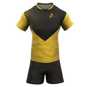 Ensemble de chemises de rugby à impression par sublimation pour le football, uniformes personnalisés, style avec affichage unique du nom de l'équipe - Product Image 5