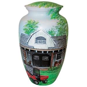 Ferme à cendres en métal avec image de la fierté des agricoles, urne de crémation pour adultes de Style américain/européen - Product Image 5