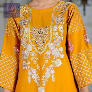 Kurti Indio Moderno para Fiesta, Hecho a Mano con Hilo, para Mujer, 5 Colores, Algodón Premium, Colección 2025, Masoori - Product Image 2