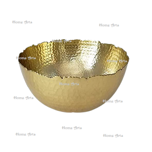 Bol de service de fruits en aluminium martelé Bol de service de nourriture de forme ronde de la plus haute qualité pour un usage domestique au restaurant - Product Image 6