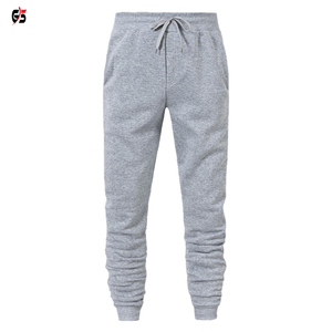 Chándales de algodón 100% para hombre, jersey de lana liso, colores sólidos, ajustados, con logotipo personalizado impreso, OEM - Product Image 6