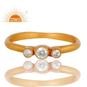 925 Sterling Silver 18K Gold Plated Natural <b>Cz</b> Gemstone Stackable <b>Ring</b> For Women Jewelry For Women Gift For Her - Product Image 1