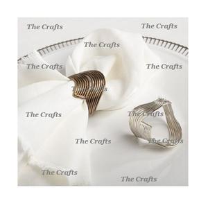 Aluminium Silver Color Napkin <b>Rings</b> Holder With Highest Quality Round Shape Napkin <b>Rings</b> At Bestest Price - Product Image 2