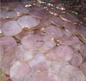 Posavasos de ágata de Cuarzo Rosa, para bebidas, compra de ágata N H - Product Image 5