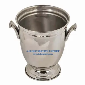 Solid Metal Champagne Ice Bucket Tub with Leather Handle for Bar and Night Clubs Large Champagne Chiller Beer Ice Bucket Tub - Product Image 3