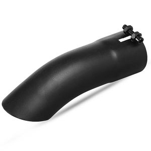 Saluran Keluar Masuk 2.5 "9", Pipa Pembuangan Ujung Knalpot Hitam Selesai Stainless Steel Panjang - Product Image 3