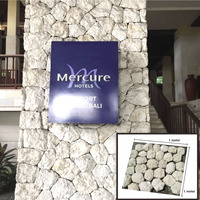 Piedra Natural de Scoria Blanca, Antideslizante, Resistente al Desgaste, para Bordes y Azulejos Exteriores, Estilo Tropical para Villas