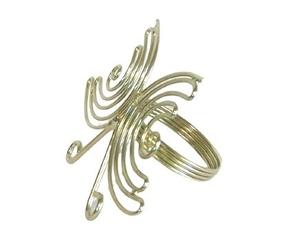 Mejor venta hoja de anillo de servilleta respetuoso del medio ambiente de Metal anillo de servilleta soporte de oro la servilleta anillos para restaurante - Product Image 4