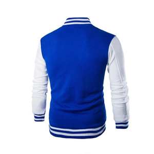 แจ็กเก็ตทีมกีฬาเบสบอลสีทึบสำหรับผู้ชายเสื้อแจ็กเก็ตทีมกีฬาทีมพลัสไซส์ของ2023 - Product Image 4