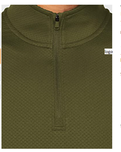Men's Light Weight 14 Zip T-<b>Shirt</b>-<b>100</b>% <b>Polyester</b> Machine Wash Zipper closure wicks sweat & dries really fast from Bangladesh - Product Image 4