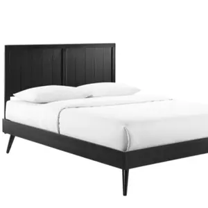 Dingzhi şık basit tasarım ahşap yatak çift kişilik yatak tasarım mobilya katı ahşap yaktı