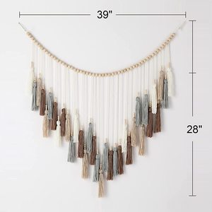 Macrame ทอพู่แขวนผนังตกแต่งสำหรับตกแต่งบ้านสไตล์โบโฮ,ห้องเนอสเซอรี่ - Product Image 2