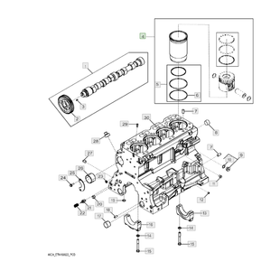 Piezas para Tractor JD JohnDeere, kit de pistones delineadores, número de pieza 4039 DZ107627 - Product Image 1