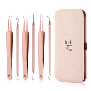 5-in-1 Professional Stainless Steel Hand Held Waterproof Comedone Extractor Kit <b>Blackhead</b> <b>Remover</b> Pimple Acne Blemish Removal - Product Image 4
