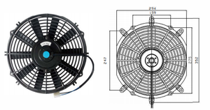 Ventilador Universal de 12 Polegadas 80W/120W para Radiador Elétrico Slim de Carro - Product Image 4