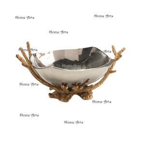 Tazón de comida de acero inoxidable con soporte de hojas Tazón para servir dulces de forma redonda de calidad superior al mejor precio - Product Image 5