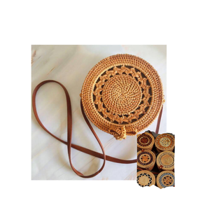 Bolso de playa de paja para mujer, artesanía vietnamita, accesorios de moda, 99 DATOS dorados - Product Image 4