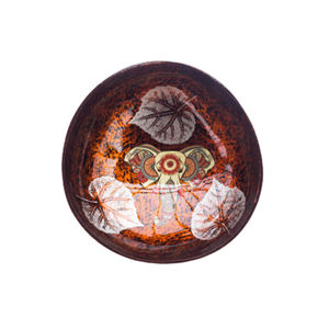 Logo personnalisé bols en noix de coco laqués vaisselle en céramique durable assiettes Camping artisanat technologie Free Made Vietnam - Product Image 2