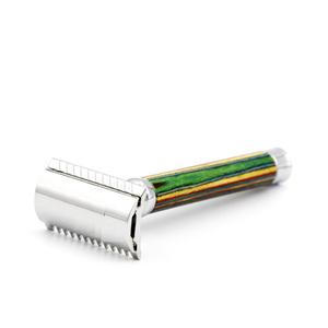 Maquinilla de afeitar de doble filo para Barbero, cuchilla de seguridad para corte de garganta, para afeitado Extra fino en mango de madera - Product Image 1