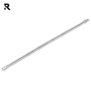 Pulsera de diamantes redondos de doble fila de 7 pulgadas 4.75ctw Joyería elegante y lujosa - Product Image 3