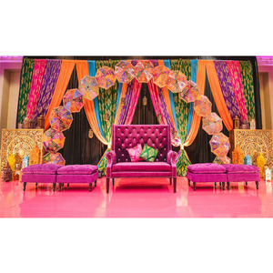 Muebles de piel para escenario de boda, conjunto de muebles de Gujarati, estilo musulmán - Product Image 1