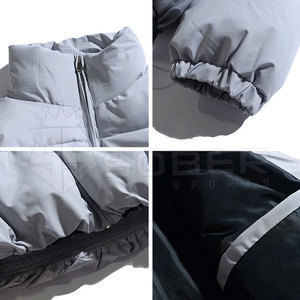 Veste matelassée d'hiver de haute qualité pour homme avec col montant à capuche noir épais et chaud Marque de mode Service OEM disponible - Product Image 5