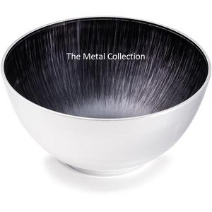 Bol de service classique pour ustensiles de cuisine, bol de Restaurant, de couleur noir et argent, bol de service moderne en Aluminium de forme ronde - Product Image 3